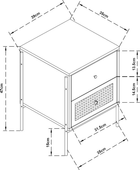 Valeurs nutritives et ingrédients En.Casa Stryn (35 x 39 x 47 cm)