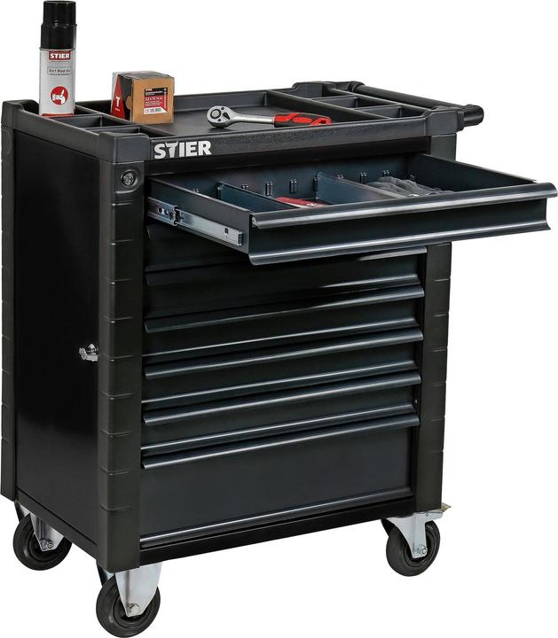 Image du produit Stier Servante d'atelier avec dispositif de protection et porte latérale (7 x)