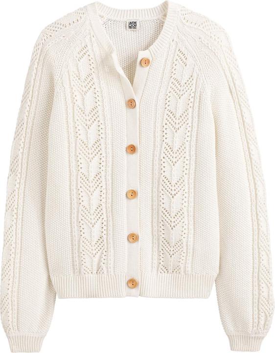 Produktbild La Redoute Collections Cardigan aus Pointelle-Strick (XXL)