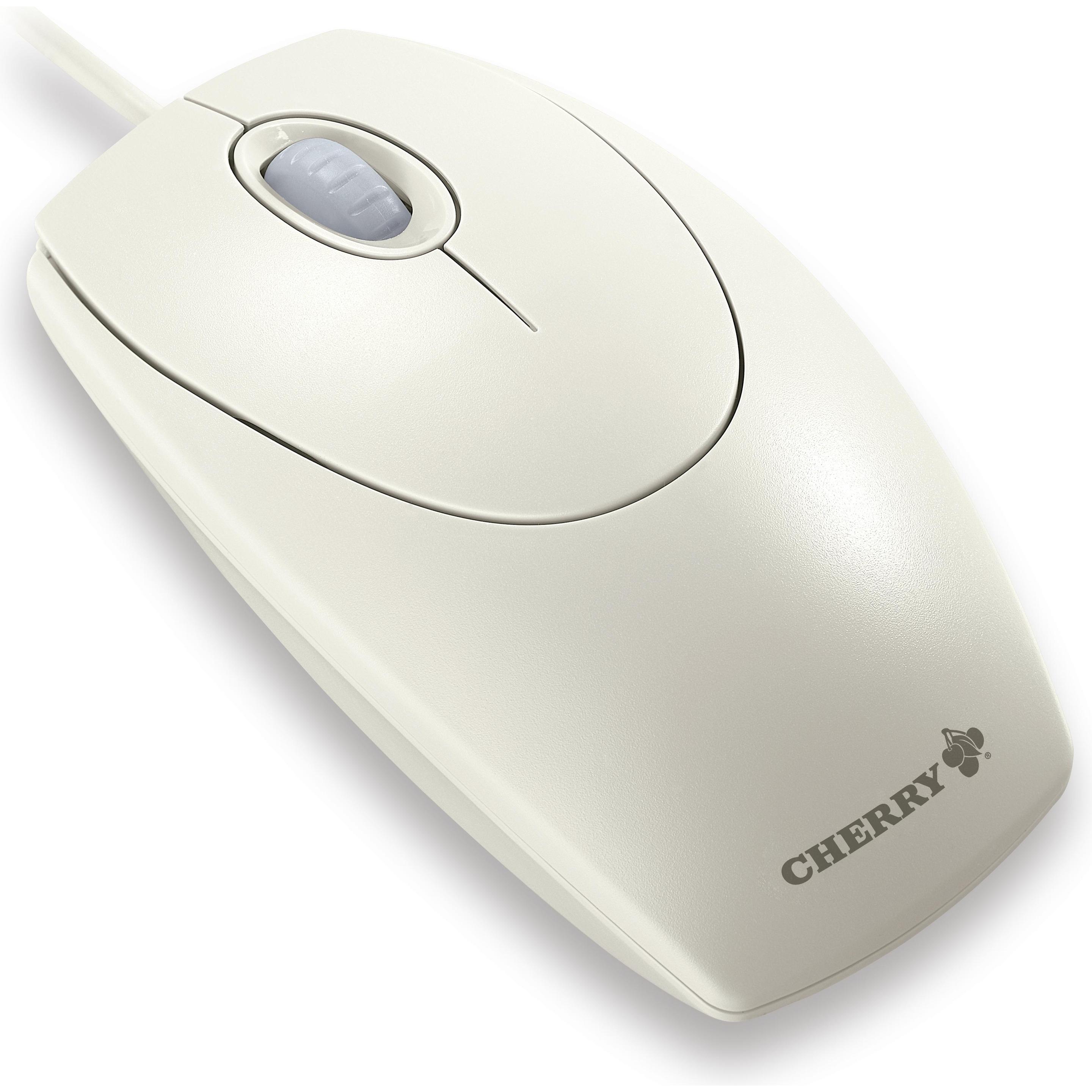 CHERRY Wheelmouse hellgrau (Kabelgebunden), Maus, Grau