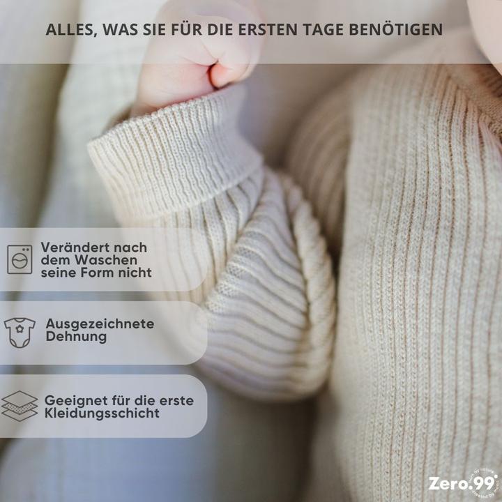 Immagine prodotto Zero.99 Set neonato 5 pezzi. - Coperta, tutina con bottoni, guantini, scarpine, cappellino, caldo beige (50, 56, 62, 68)