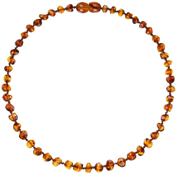 Actual product image Amberos Natural Amber Necklace Baroque (Amber, 32 cm)