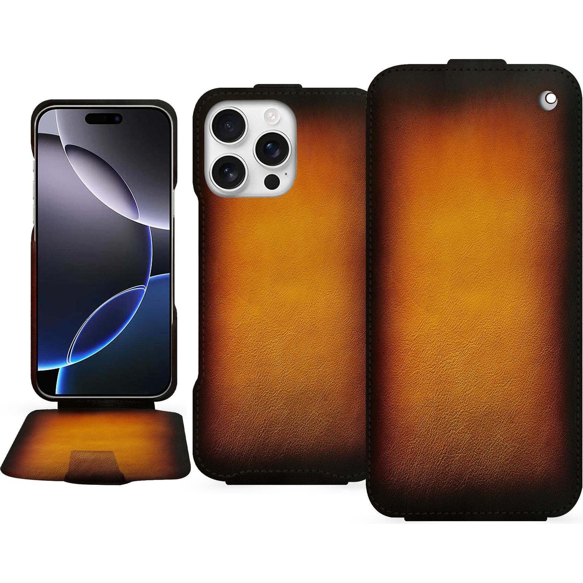 Thumbnail - Noreve Lederschutzhülle vertikal (Apple iPhone 16 Pro Max), Smartphone Hülle, Violett