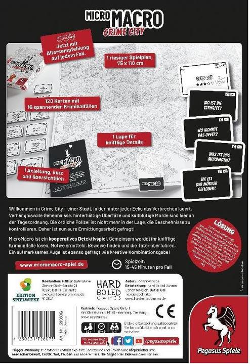 Produktbild Edition Spielwiese MicroMacro: Crime City (Deutsch, 1 - 4 Spieler)