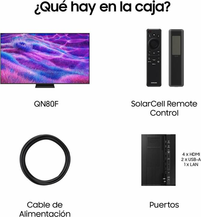 Image du produit Samsung TV AI Neo QLED 75" QN80F 2025, 4K Mini LED (75", QN80F, DHU, 2025)