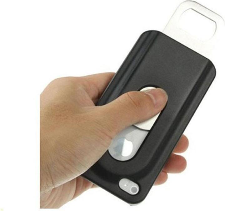 Produktbild König Design Schutzhülle Hard Case Hülle Flaschenöffner für Handy iPhone 4 & 4S Schwarz (Apple iPhone 4, Apple iPhone 4s)