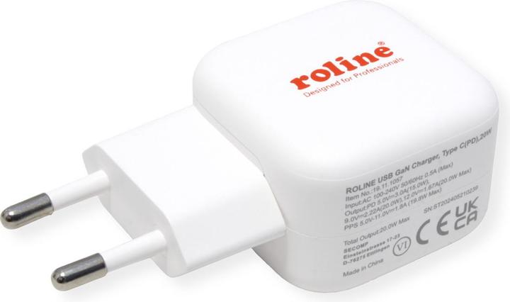 Image du produit Roline Chargeur USB 1 port, USB-C, 20W (20 W, 1 portion)