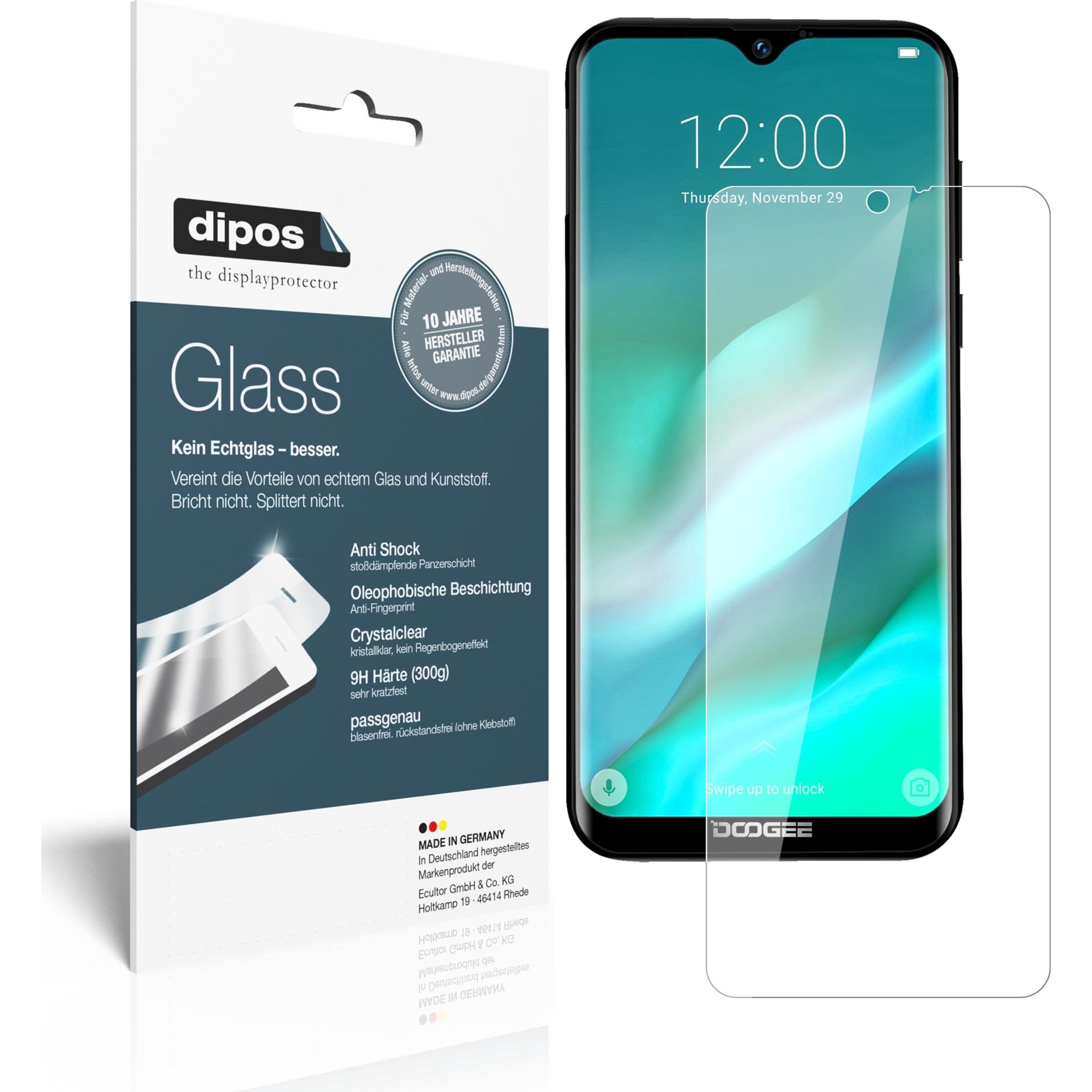 Dipos Displayschutz Anti-Shock (2 Stück, Doogee X90), Smartphone Schutzfolie, Transparent