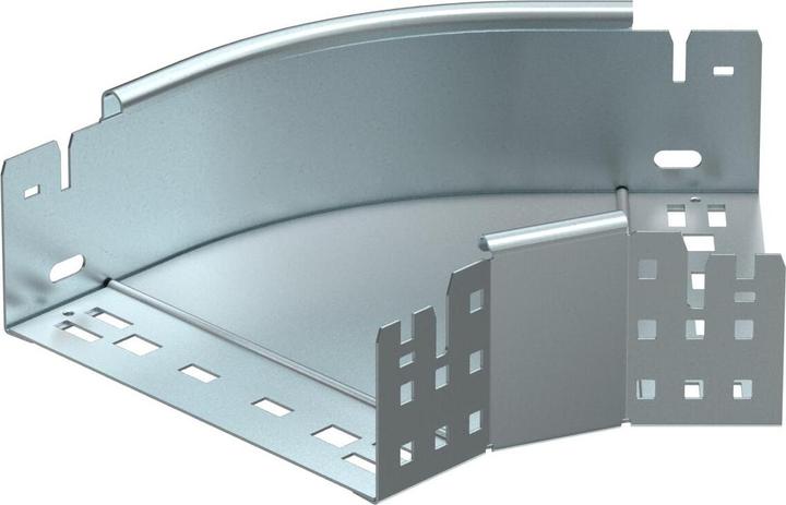 Produktbild OBO Bettermann OBO RBM 45 820 FS Bogen 45Â° mit Schnellverbindung 85x200 Stahl bandverzinkt (8.50 cm)