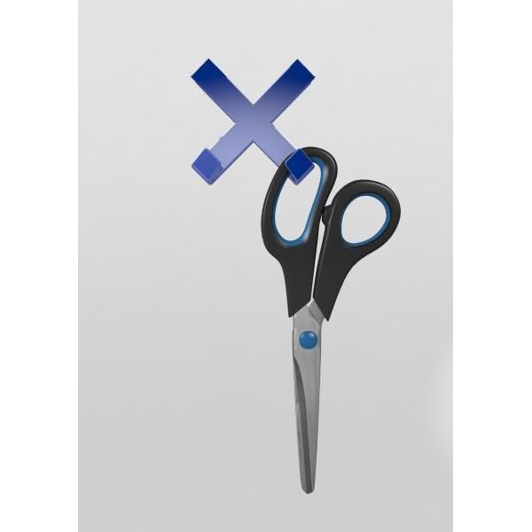 Actual product image Magni Mega Magnet CROSS XL (70 x 70 mm, incl. 2 hooks for hanging objects) blue (1 x)