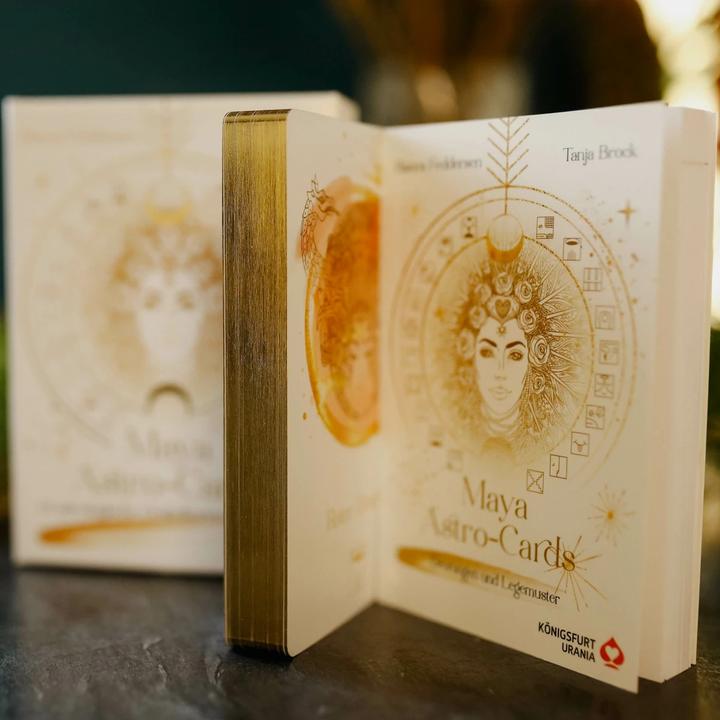 Image du produit Maya-Astro-Cards: 44 astrologische Orakelkarten mit Booklet (Allemand, Tanja Brock, Bianca Feddersen, 2023)