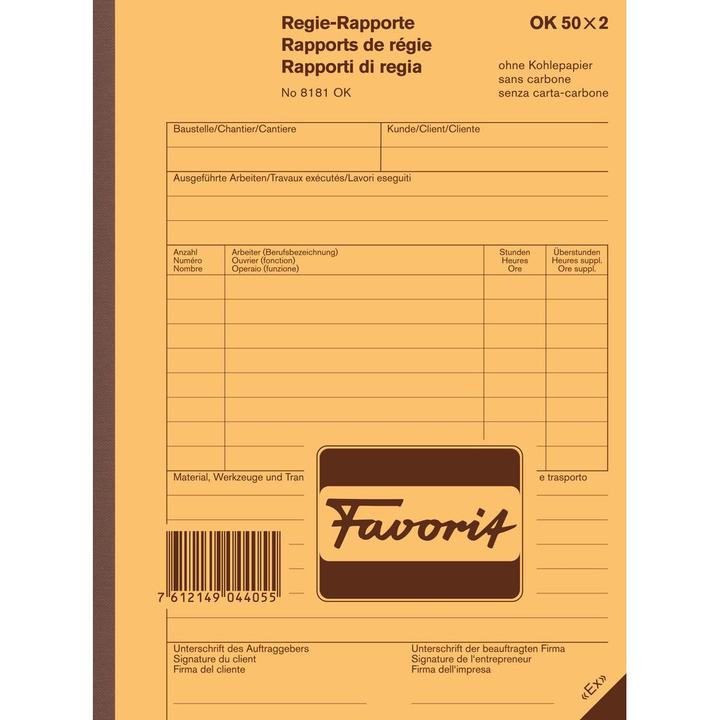 Produktbild Favorit Regierapport 8181OK (100x)