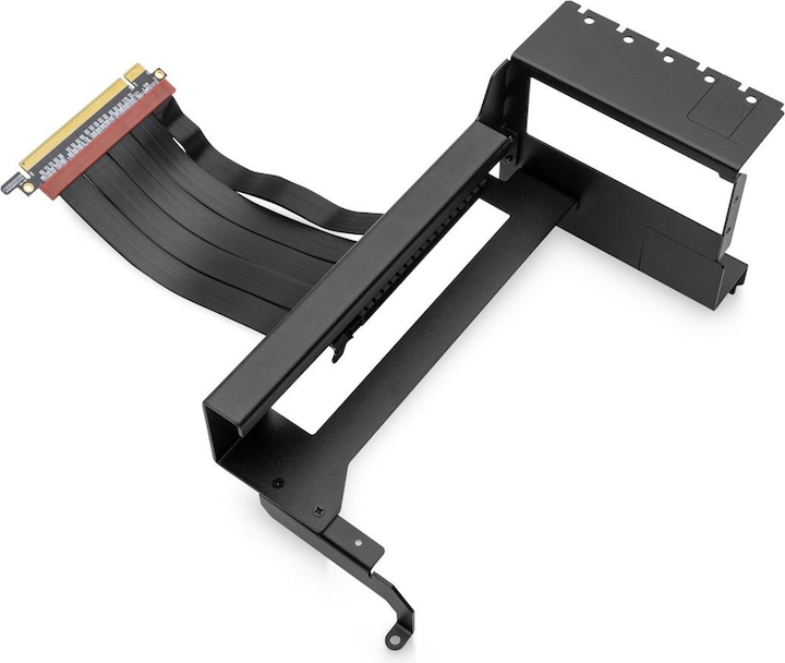 Actual product image EKWB EK-Loop Vertical Graphics Card Holder EVO, PCIe Riser Cable 4th Gen