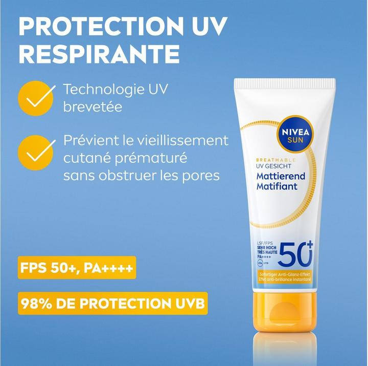 Actual product image NIVEA UV Face Shine Control (SPF 50+, 40 ml)