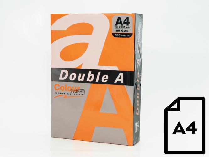 Double A Papier couleur, 80 g, A4, 500 feuilles, safran (80 g/m², 500 x, A4)