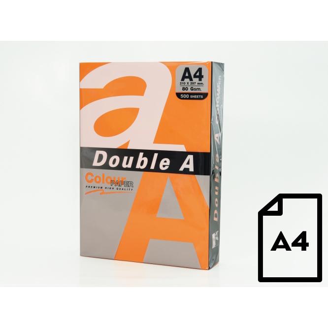 Double A, Kopierpapier, Farbiges Papier, 80 g, A4, 500 Blatt, Safran (80 g/m², 500 x, A4)