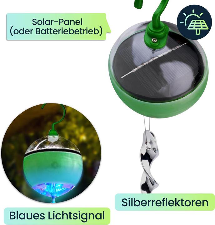 Isotronic 2er-Set Vogelvertreiber mit Ultraschall, zum Aufhängen