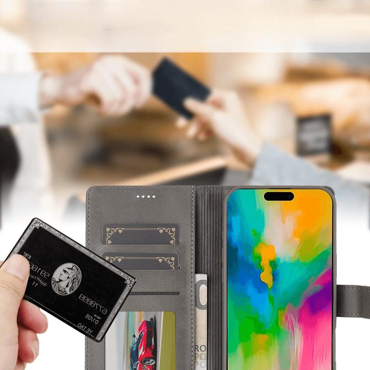 Produktbild LC.Imeeke iPhone 16 Pro - Leder Etui Hülle (Apple iPhone 16 Pro)