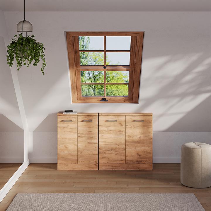 Produktbild Vichy Dachschrägenschrank Rion, Goldkraft Eiche, mit 2 Türen (46 x 46 x 81.60 cm)