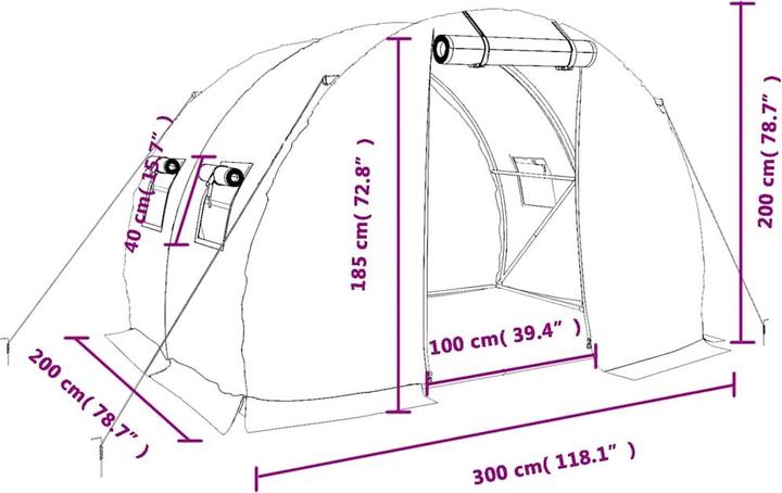 Produktbild vidaXL Gewächshaus