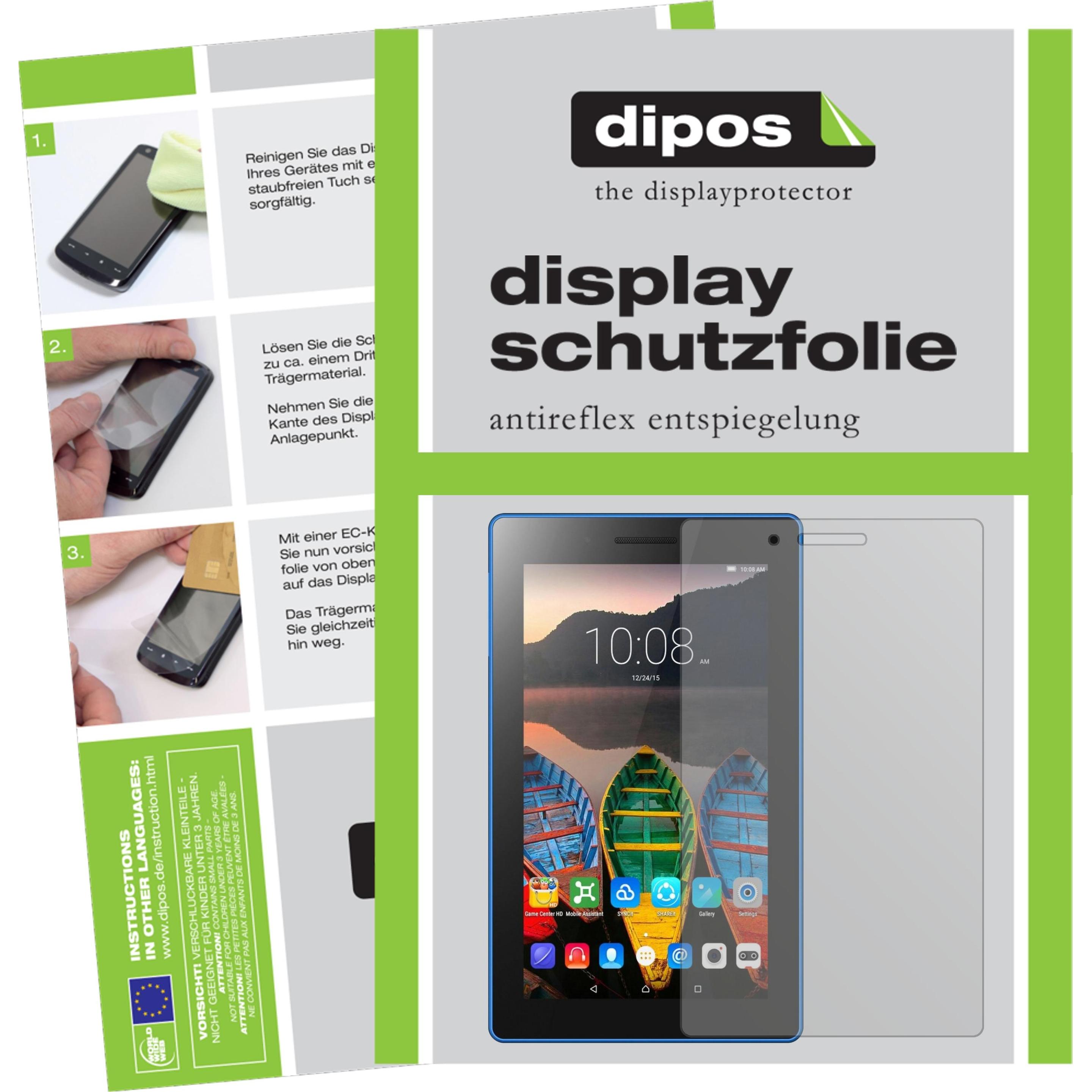 Dipos Displayschutzfolie Antireflex (2 Stück, Tab 3 7 Essential), Tablet Schutzfolie