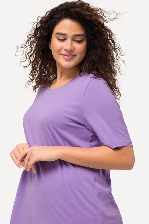 Immagine prodotto Ulla Popken T-shirt dal taglio svasato con scollo a girocollo e mezze maniche (58)