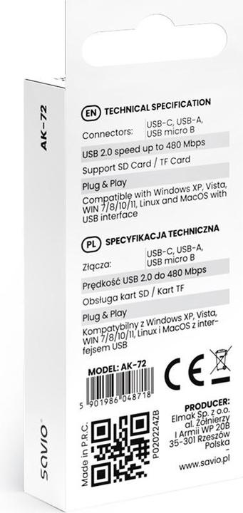 Actual product image Savio SAVAK-72 (USB)