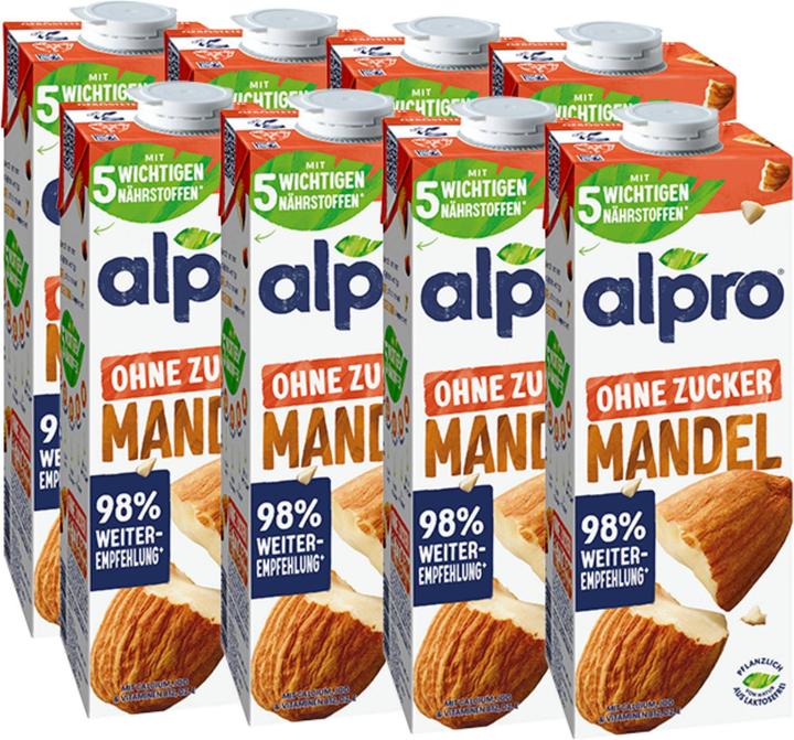 Alpro Mandeldrink ungesüsst (8 x 100 cl)