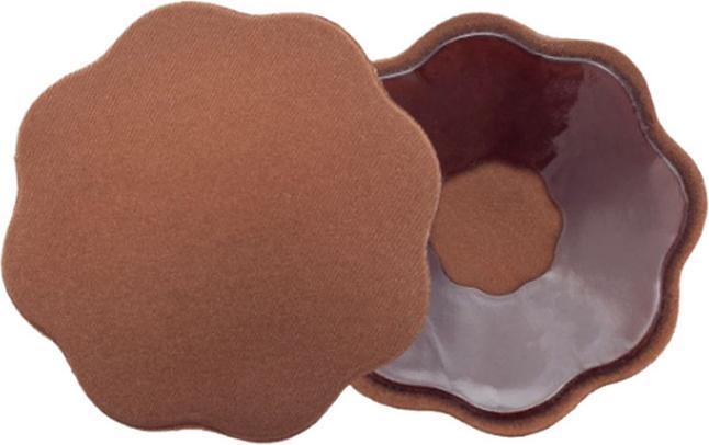 Bye Bra Wiederverwendbare Nippelabdeckungen 1 Paar - Dunkelbraun (Einzelpack, One Size)