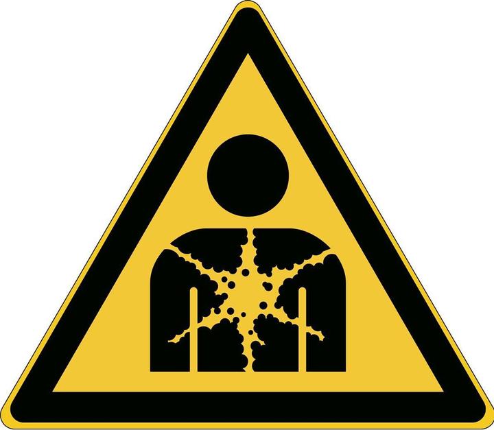 Actual product image Brady ISO safety sign - Warning substances or mixtures hazardous to health