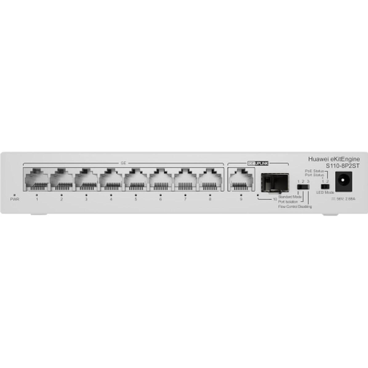 Huawei Switch S110-8P2ST (8 Ports), Netzwerk Switch, Grau