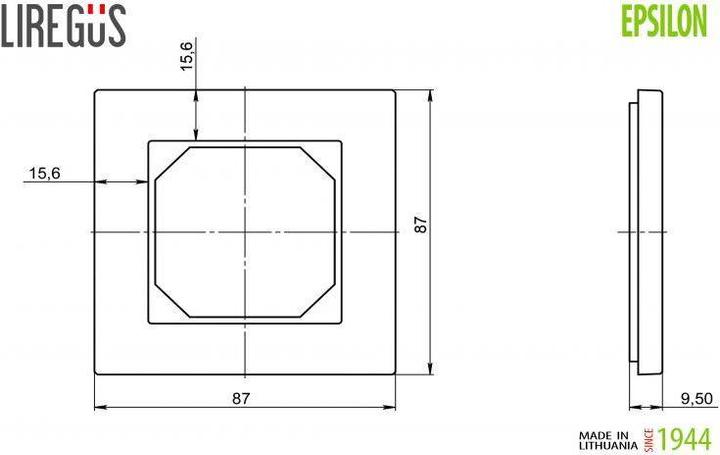 Produktbild Liregus 1-Way Frame White Glass