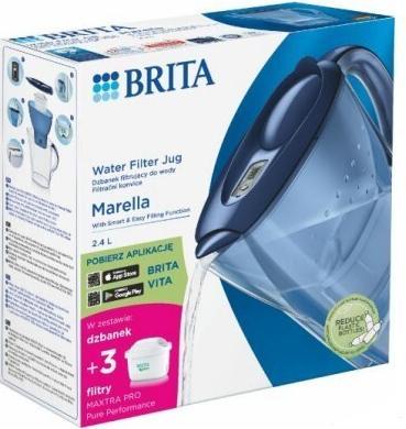 Actual product image Brita Filterkanne Marella 2,4l + 3 Pure Performance-Kartuschen (2.40 l)