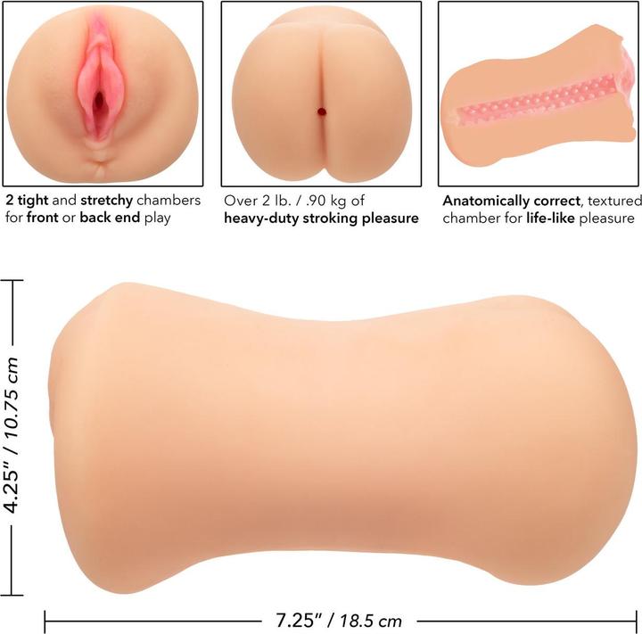 Produktbild CalExotics Stroke It® Dual Entry Pussy & Ass - Ivory