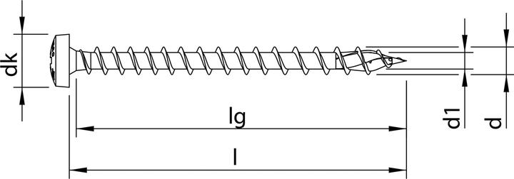 Produktbild Heco TOPIX-plus 4,0x40, Rundkopf, Pozi-Drive, VVG, A3K, 500 St. (500 Schrauben pro Stück)