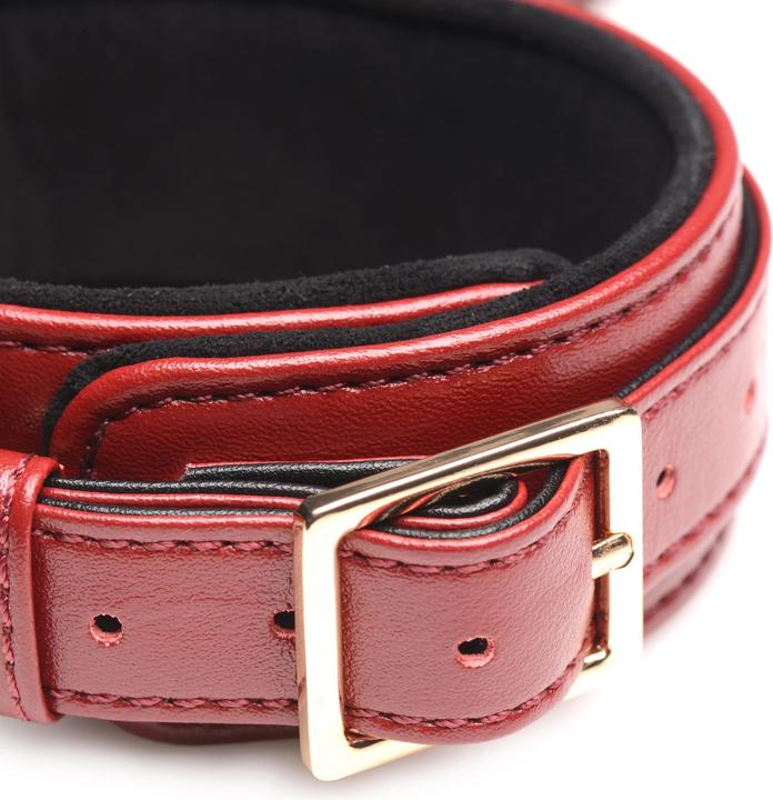 Productafbeelding Master Series 6-Delige Bourgondische Bondage Set Bourgondische Boeien, Halsband en Leiband - Bourgondisch