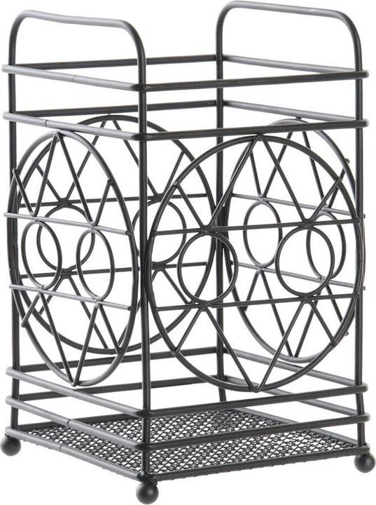 Image du produit DKD Home Decor Abtropfbehälter für Besteck Schwarz Metall Geometrisch 12 x 12 x 20 cm