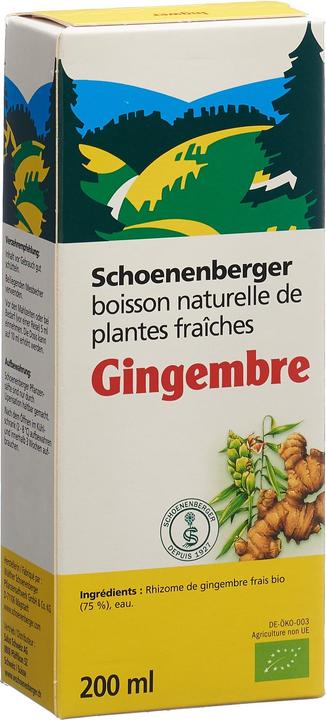 Produktbild Schönenberger Ingwer naturreiner Frischpflanzentrunk Bio Saft (200 Stk., Flüssigkeit)