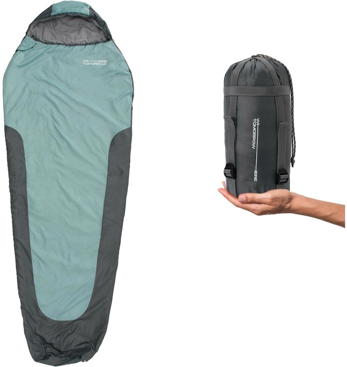 Immagine prodotto Where Tomorrow Schlafsack ultraleicht Polyester, Petrol (200 cm)