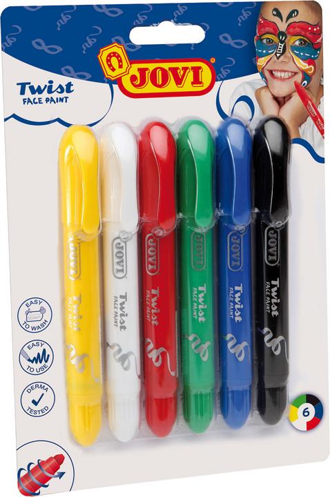 Actual product image Jovi Children's make-up pens Twist Face Paint PU=6 pieces blister pack