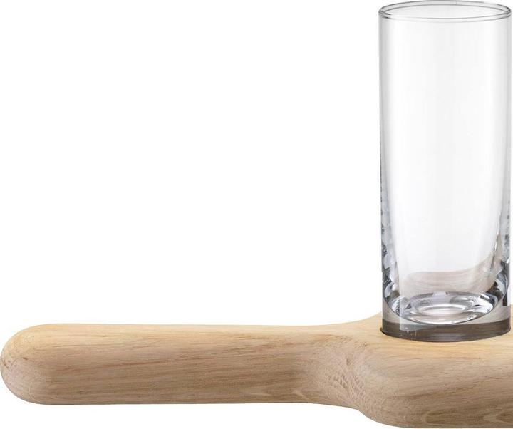 Actual product image LSA Paddle vodka set & base of oak L40cm - clear (6 x, Shot glass)