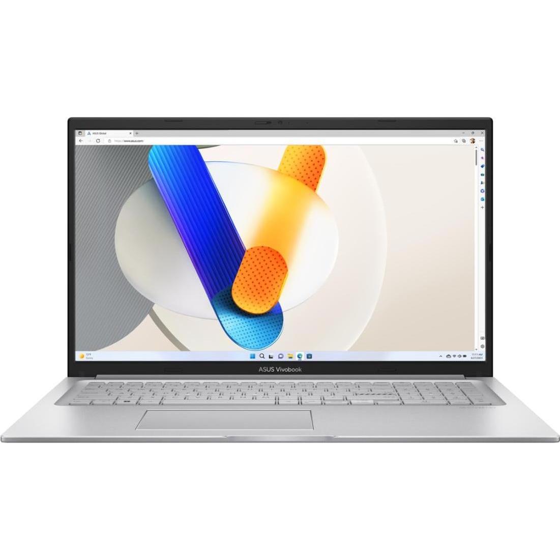 ASUS Vivobook 17 X1704VA-AU1053 (17.30", 512 GB, 8 GB, Deutschland), Notebook, Silber