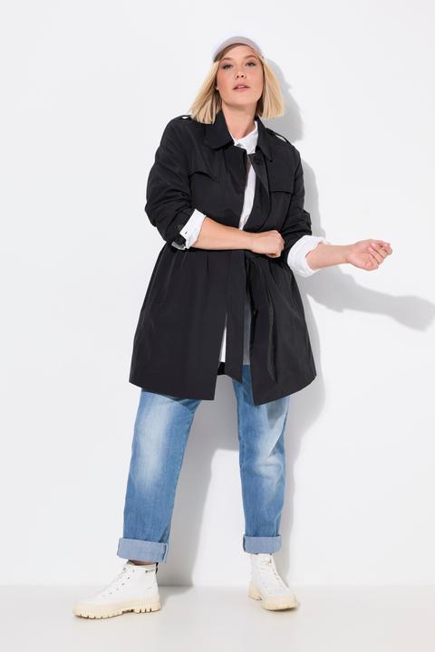 Produktbild Ulla Popken Trenchcoat, A-Linie, Hemdkragen, Bindegürtel (42, 44)
