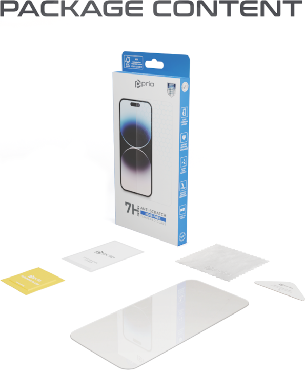 Produktbild prio Displayschutzglas (1 Stück, Apple iPhone 15 Pro, Apple iPhone 15)