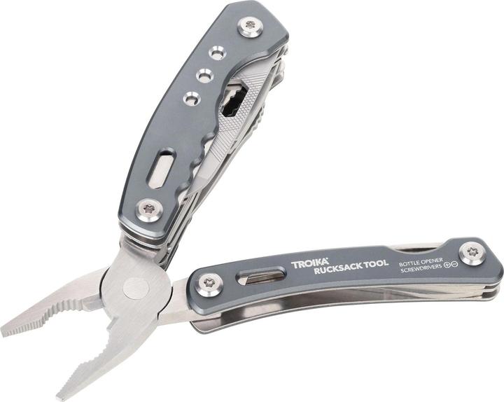 Actual product image Troika Pocket knife backpack tool with 15 functions, grey, type (15 Functions)