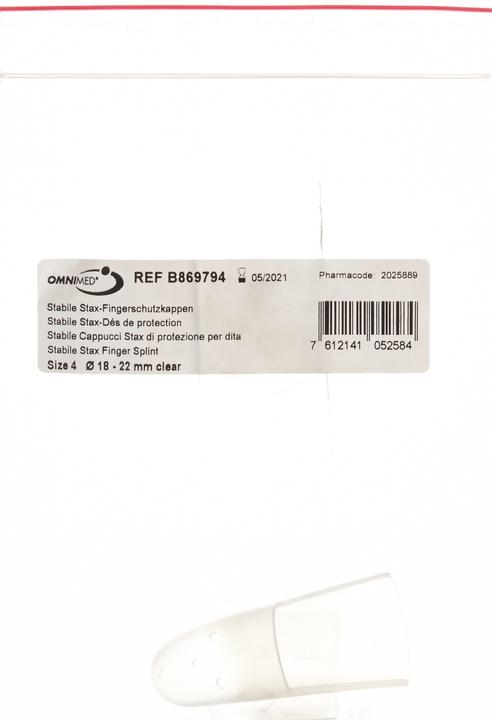 Produktbild Omnimed Stax-Fingerschutzkappen perforiert transparent (4)