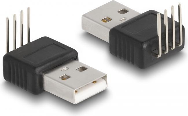 Produktbild Delock Adapter USB 2.0 Type-A Stecker zu 4 Pin 90 gewinkelt (USB-A, 2.70 cm)