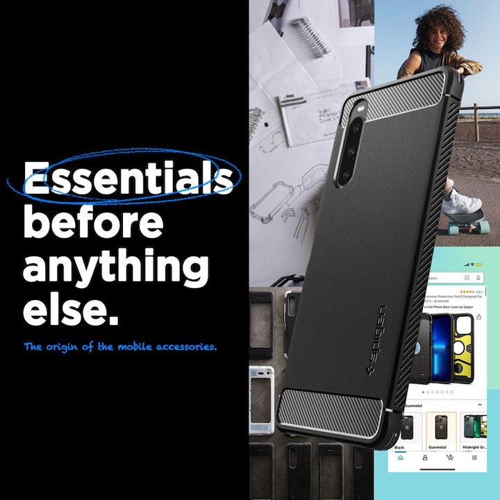 Produktbild Spigen Rugged Armor Sony Xperia 10 V czarny/black ACS06202 (Sony Xperia 10 V)