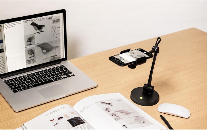 Actual product image Ipevo Uplift cell phone holder for visual communication and presentations
