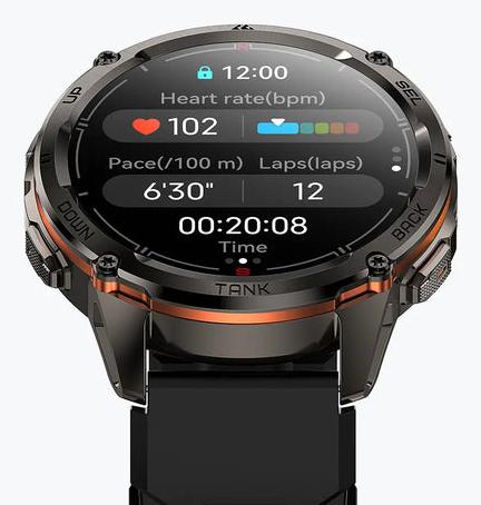 Actual product image Kospet Smartwatch Tank T3 Ultra 2 Schwarz (48 mm, WLAN only)